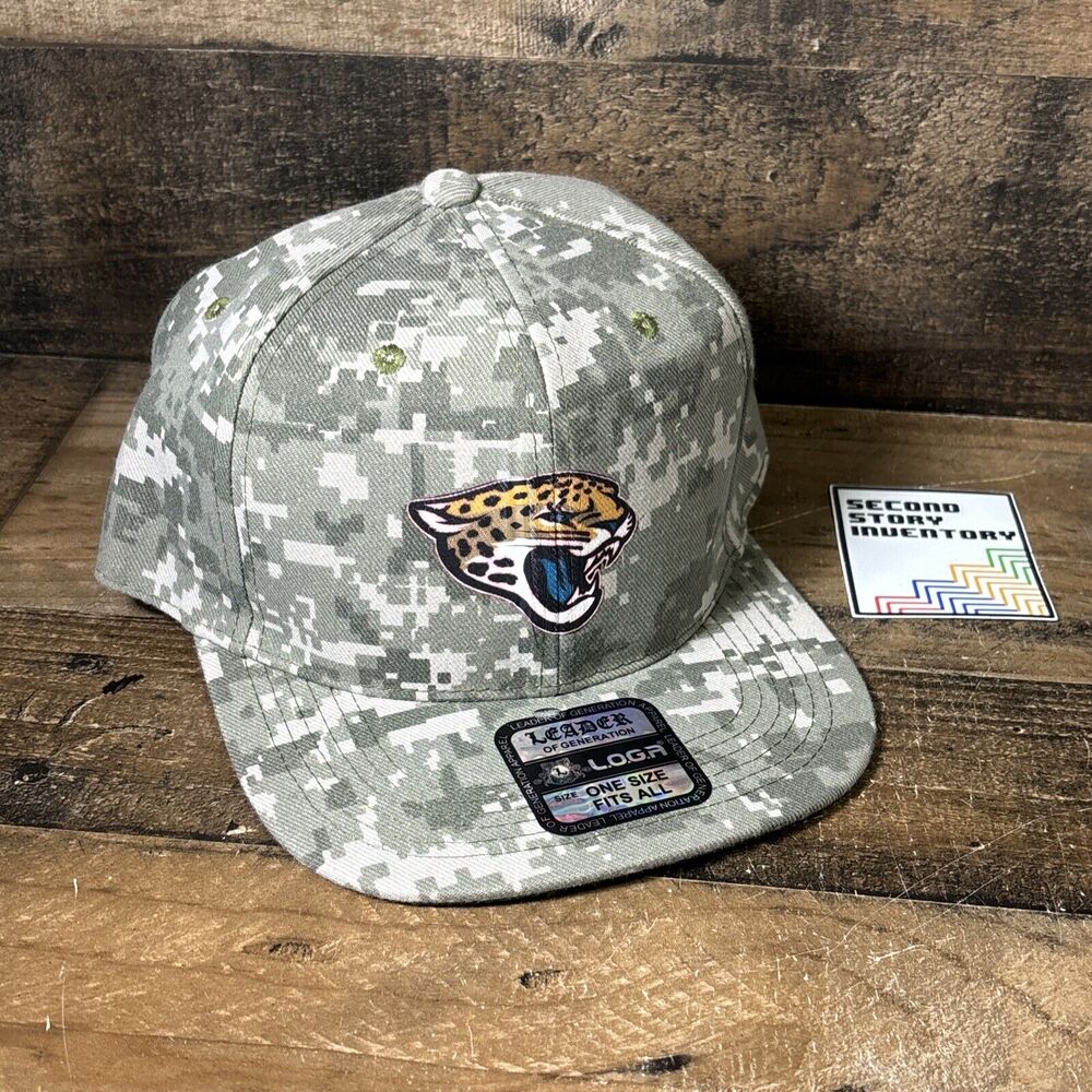 Jaguars Hat NFL Leader Of Generation Apparel SnapBack Hat Cap Digital Camo